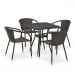 Комплект плетеной мебели из искусственного ротанга T282BNT/Y137C-W53 Brown 4Pcs. Превью № 1