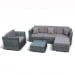 Комплект плетеной мебели из искусственного ротанга YR921 Gray. Превью № 1