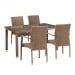 Обеденный комплект плетеной мебели из искусственного ротанга T256B/Y379B-W56 Light brown 4Pcs. Превью № 1
