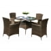 Обеденный комплект плетеной мебели из искусственного ротанга AFM-410RD90 4Pcs. Превью № 1