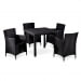 Комплект плетеной мебели из искусственного ротанга T246ST/Y189D-W5 Black 4Pcs. Превью № 1