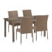 Обеденный комплект плетеной мебели из искусственного ротанга T256B/Y380B-W56 Light Brown 4Pcs. Превью № 1