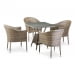 Комплект плетеной мебели из искусственного ротанга T706G/Y350G-W1289 4Pcs Pale. Превью № 1