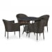 Комплект плетеной мебели из искусственного ротанга T707ANS/Y350-W53 4Pcs Brown. Превью № 1