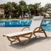 Шезлонг-лежак из сибирской лиственницы AFM-511 White. Превью № 2
