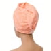 Чалма махровая-велюровая на пуговице женская, персиковый. Превью № 2