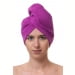 Чалма махровая-велюровая на пуговице женская, фуксия. Превью № 1