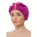 Чалма махровая-велюровая на резинке женская, фуксия. Превью № 1
