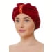 Чалма махровая-велюровая на резинке женская, бордовый. Превью № 1
