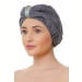 Чалма махровая-велюровая на резинке женская, серый. Превью № 1