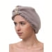 Чалма махровая-велюровая на резинке женская, серебро. Превью № 1