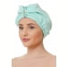 Чалма махровая-велюровая на резинке женская, светло бирюзовый. Превью № 1