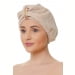Чалма махровая-велюровая на резинке женская, бежевый. Превью № 1