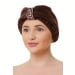 Чалма махровая-велюровая на резинке женская, шоколадный. Превью № 1
