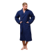 Халат вафельный Люкс-Д без капюшона, цвет Синий, размер 48-50. Превью № 1