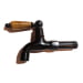 Кран для бани с деревянной ручкой S-54, черный. Превью № 2