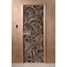 Дверь Хохлома черный жемчуг 190х70 (по коробке). Превью № 1