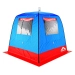 Баня палатка МОРЖ 2 ОКНА, сине-красный. Превью № 1