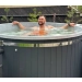 Купель PolarSpa LIGHT 195 без печи, термососна графит, цвет чаши бежевый. Превью № 2