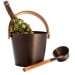 Ведро RENTO алюминиевое с бамбуковой ручкой, какао. Превью № 4