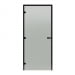 Дверь для парной Harvia ALU Black Line 7х19 коробка черная, стекло сатин. Превью № 1