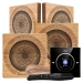 Комплект влагостойкой акустической системы SW NOISE Black Wood-4 (четыре колонки, квадрат). Превью № 1