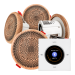 Комплект влагостойкой акустической системы SW NOISE White MINI Wood-4 (четыре колонки, круг). Превью № 1