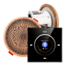 Комплект влагостойкой акустической системы SW NOISE Black MINI Wood-2 (две колонки, круг). Превью № 1