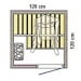 Сауна Saunax Trendline 1200x1200 (Ель) . Превью № 4