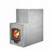Дровяная печь Tulikivi Grinion Серая штукатурка 18-35м3 с выносной топкой. Превью № 1
