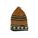 Шапка вязаная для бани Woodson Viking, орнамент, без косичек (жёлтый, бежевый, зеленый). Превью № 3