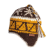 Шапка вязаная для бани Woodson Viking, орнамент, 1 косичка (коричневый, оранжевый, бежевый). Превью № 1