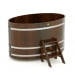 Купель Овальная Bentwood из морёного дуба 1,02 х 1,68 х 1,0 м. Превью № 1