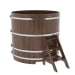 Купель Круглая Bentwood из морёного дуба 1,50 х 1,50 х 1,4 м. Превью № 1