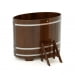 Купель Овальная Bentwood из морёного дуба 0,92 х 1,66 х 1,2 м. Превью № 1