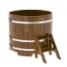 Купель Круглая Bentwood из морёной лиственницы Рустик 1,17 х 1,17 х 1,0 м. Превью № 1