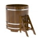 Купель Круглая Bentwood из морёной лиственницы Рустик 1,17 х 1,17 х 1,2 м. Превью № 1