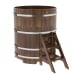 Купель Круглая Bentwood из сращенных ламелей мореной лиственницы 1,17 х 1,17 х 1,4 м. Превью № 1