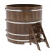 Купель Круглая Bentwood из сращенных ламелей мореной лиственницы 1,50 х 1,50 х 1,4 м. Превью № 1