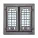 Каминная дверца 302 LK двухстворчатая с решеткой 410х410. Превью № 1