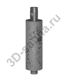 Дымоход стартовый конвектор с резной корзиной для камней и шибером ф115 ...