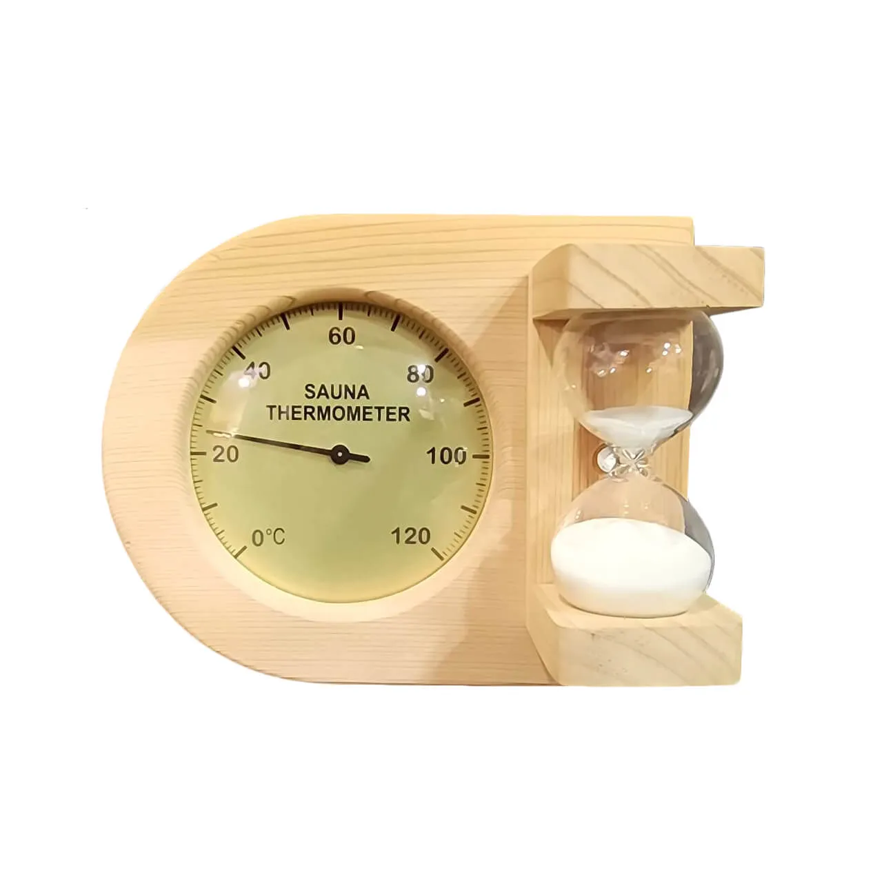 Tермометр c песочные часы 2 в 1, канадский кедр, T-33G золотой циферблат