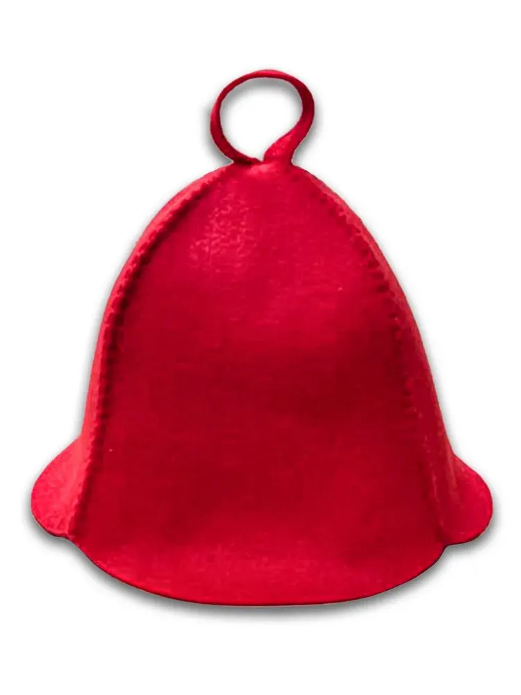 Шапка для бани и сауны, красная