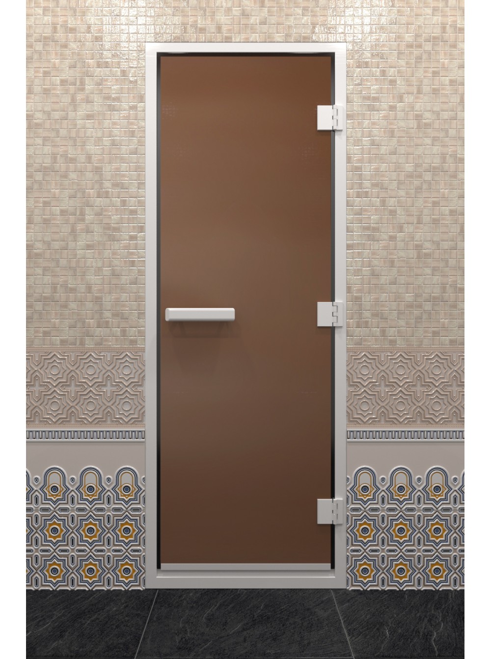 Дверь DoorWood Хамам Бронза матовая 210х80 (по коробке)