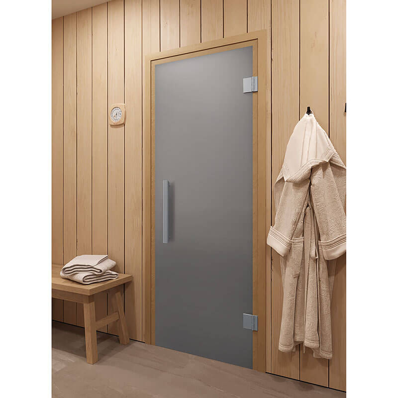 Дверь для сауны и бани DoorWood Фаворит Сатин 1900х700 (по коробке)