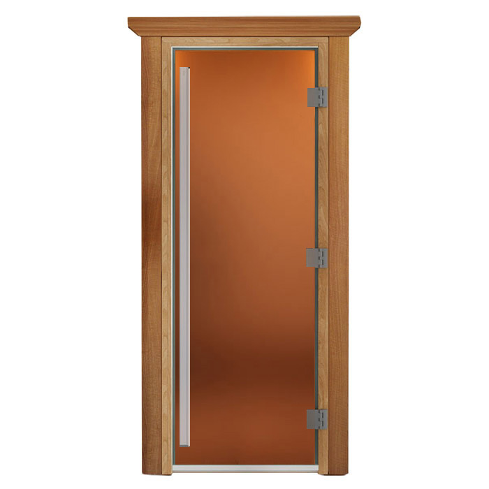 Дверь для бани и сауны DoorWood Престиж Бронза Матовая 200х70 (по коробке)