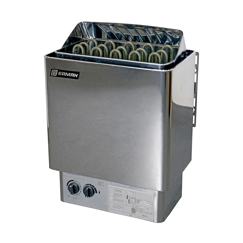 Электрическая печь для бани Ермак SCA-90 BS, со встроенным пультом