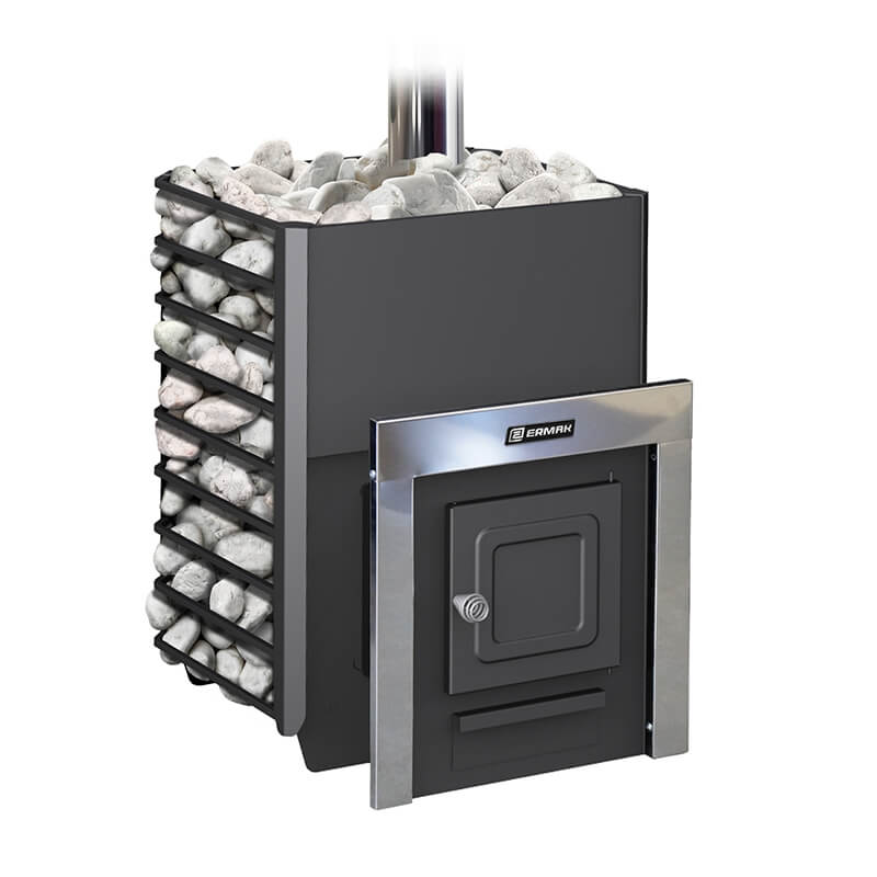 Дровяная печь для бани Ермак 16 Сетка Классика