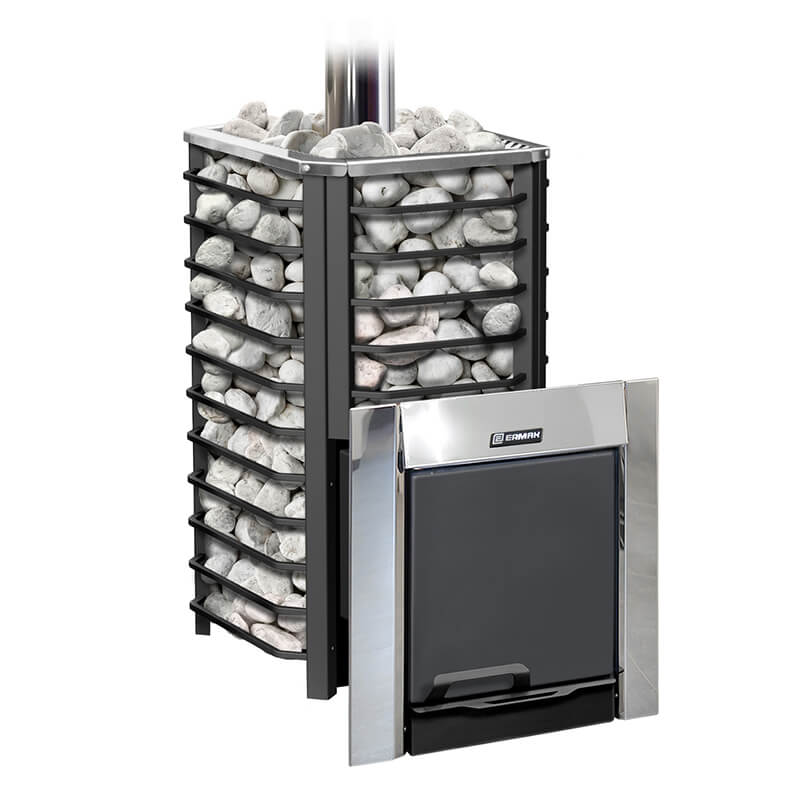 Дровяная печь для бани Ермак 30 Сетка Стандарт (Сталь)