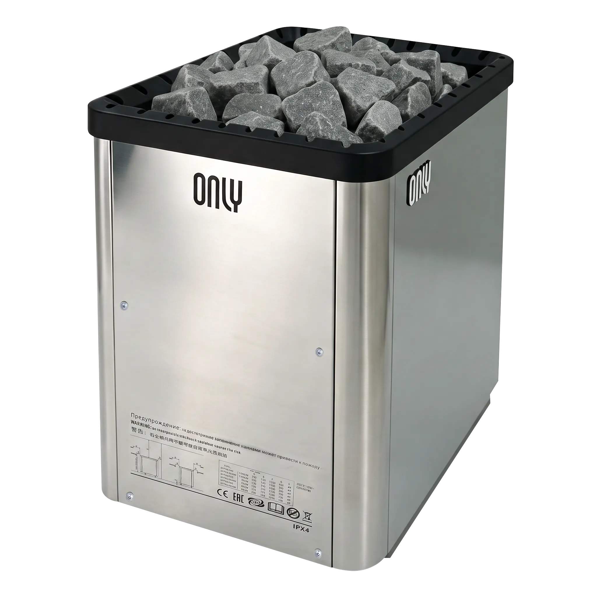 Электрическая печь для сауны ONLY Power PW160E, Нержавейка